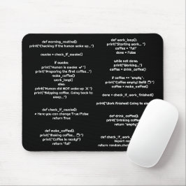 Python morning_routine() Mouse Pad – Presente para