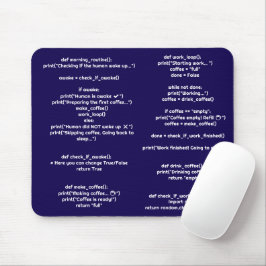 Python morning_routine() Mouse Pad – Presente para