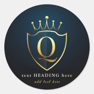 Q - Letra Monograma - Adesivo Redondo