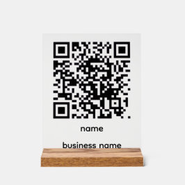 QR Code Acrylic Sign