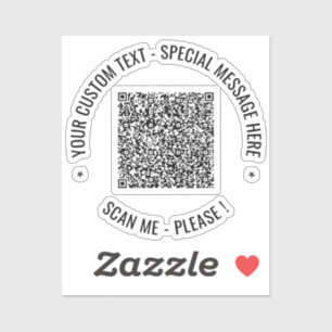 QR Code Adesivo Scan Info Texto e Cores Personaliz