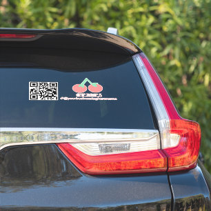 QR Code Cerejas Nome da Empresa Adesivo para Carro