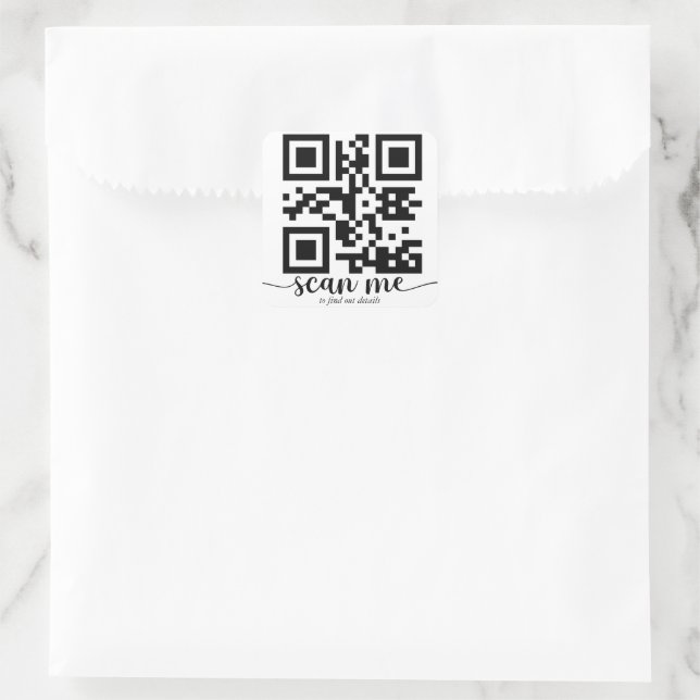 Qr Code Personalizado Adesivo Quadrado (Bolsa)