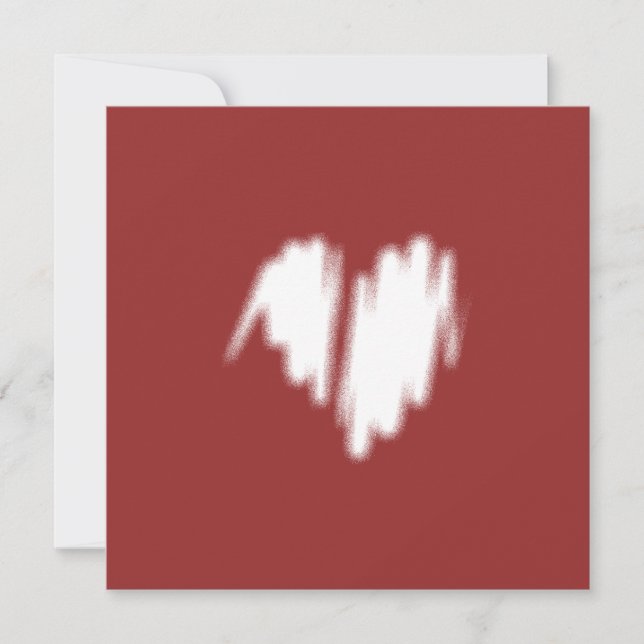 Qr Code White Heart Grafite Sprayed Heart (Frente)