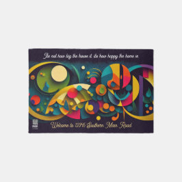 QR Home Abstrato de Cores Entrada Rug de Entrada