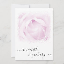 *~* QR Rosa Flower + RSVP - Convite de Casamento A