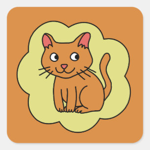 Quadrado Adesivo Amante de Gato Ousado   perfeito   pai/mãe