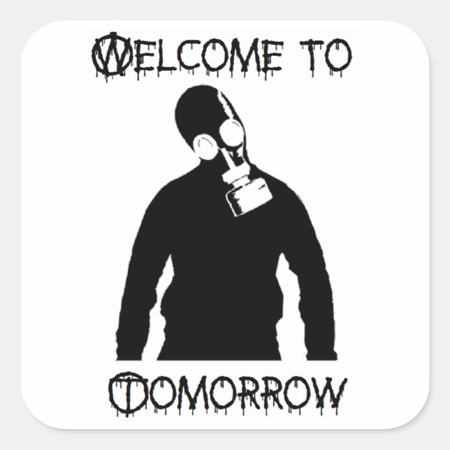 Quadrado Adesivo Anarquista Tóxico (Frente)