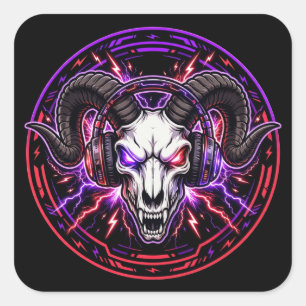 Quadrado Adesivo BAAL Livestream — Decalque de Vinil Caveir