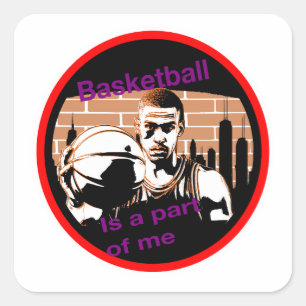Quadrado Adesivo Basketball is a part of me