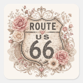 Quadrado Adesivo Boho Shabby Chic Mother Road