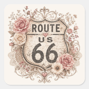 Quadrado Adesivo Boho Shabby Chic Mother Road