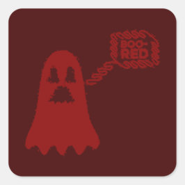 Quadrado Adesivo Boo-Red