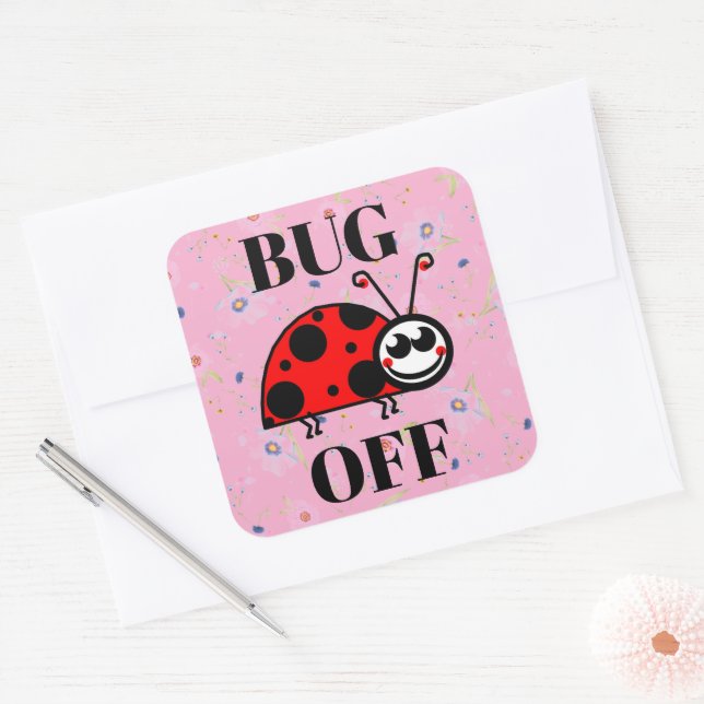 Quadrado Adesivo Bug Off (Envelope)
