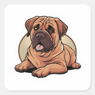 Quadrado Adesivo Bullmastiff