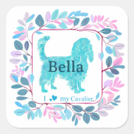 Quadrado Adesivo Cavalier – Presente Personalizado Azul Pas