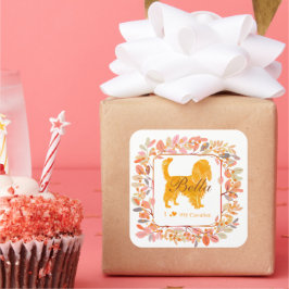 Quadrado Adesivo Cavalier - Presente Personalizado Laranja