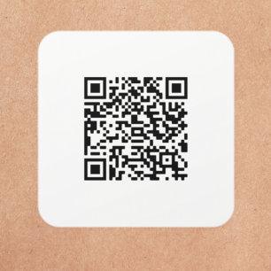 Quadrado Adesivo clássico de negócios do Código QR perso