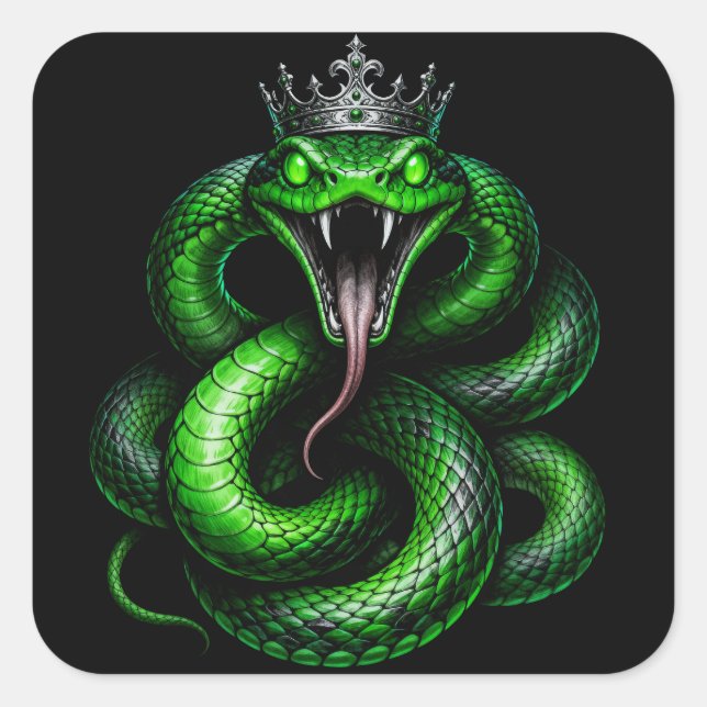 Quadrado Adesivo Coroa de Cobra Rei (Frente)