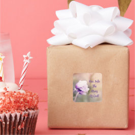 Quadrado Adesivo Corra para os Braços de Deus