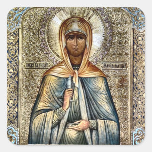 Quadrado Adesivo Cristão Ortodoxo Maria Madalena