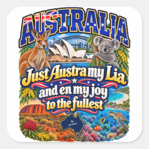 Quadrado Adesivo da Austrália
