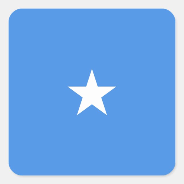 Quadrado Adesivo da Bandeira da Somália (Frente)