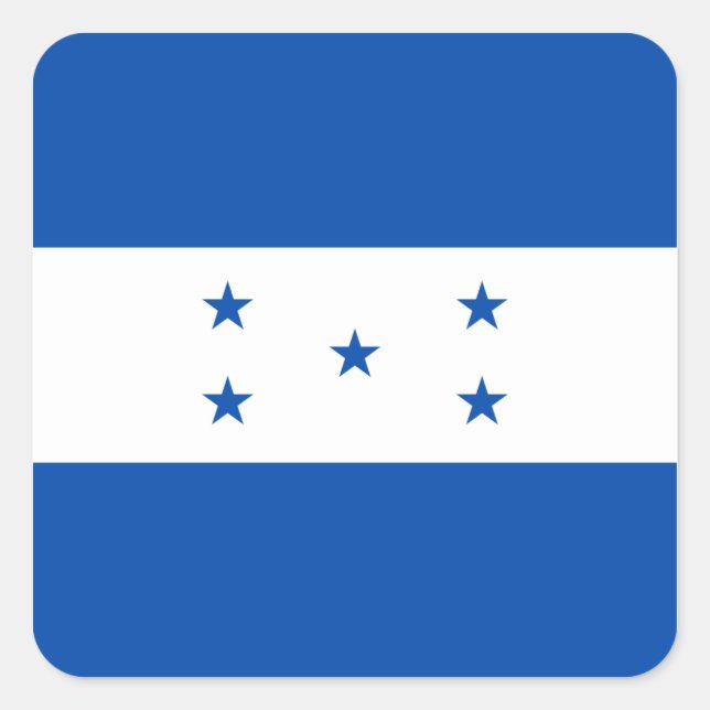 Quadrado Adesivo da Bandeira de Honduras (Frente)