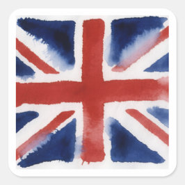 Quadrado Adesivo da bandeira Union jack