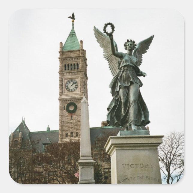 QUADRADO ADESIVO DA CÂMARA MUNICIPAL DE LOWELL MASSACHUSETT (Frente)