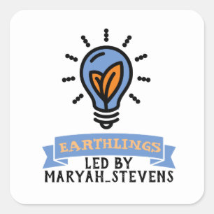 Quadrado Adesivo da equipe Scrimo Earthling