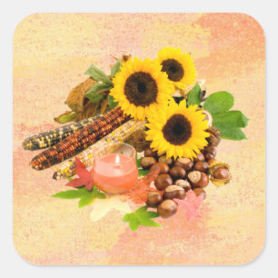 Quadrado Adesivo da Matriz de Ação de Graças 1