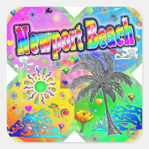 Quadrado Adesivo da Newport Beach Quadro Seasons