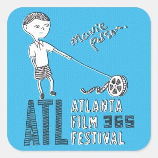 Quadrado Adesivo da Pessoa de Filme
