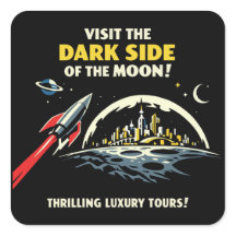 Adesivo Dark Side of the Moon Vintage Ficção Cient