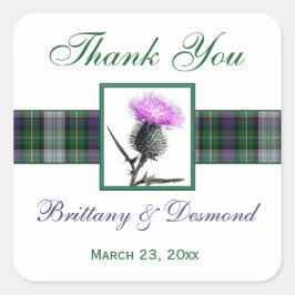 Quadrado Adesivo de 1,5", com tistes de 1,5", verde, branco