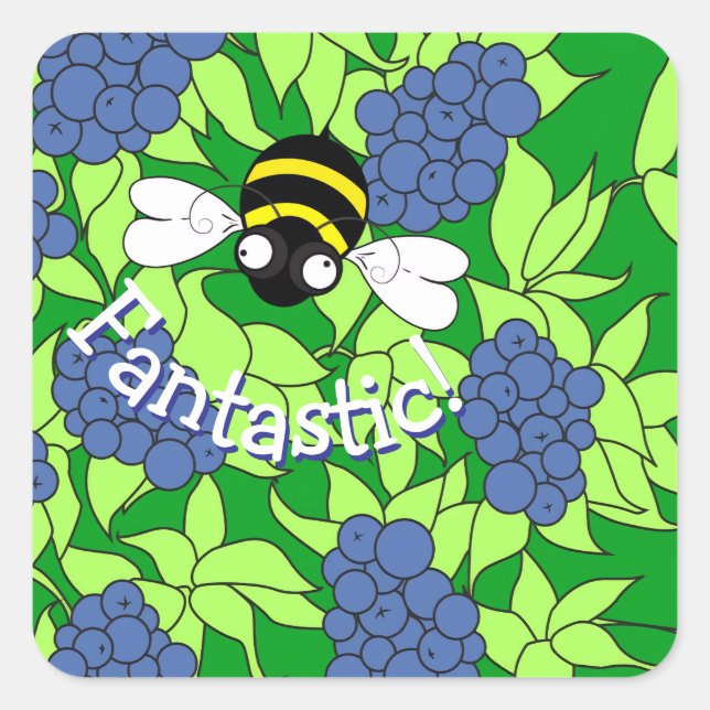 Quadrado Adesivo de Abelha Fantástica (Frente)