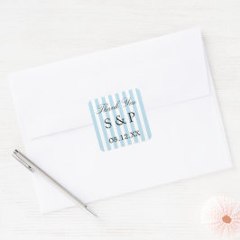 Quadrado Adesivo de Agradecimento para Favors de Casamento
