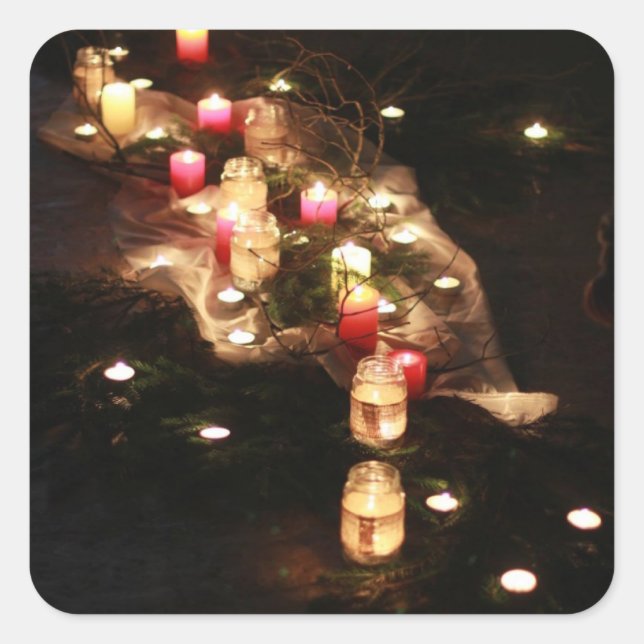 Quadrado Adesivo de Ambiente com Velas Quadradas – Personal (Frente)