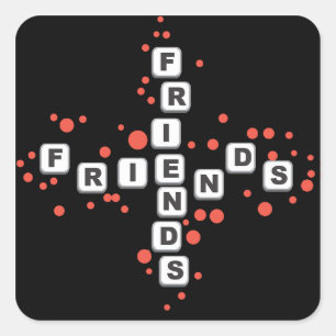 Quadrado Adesivo de amigos