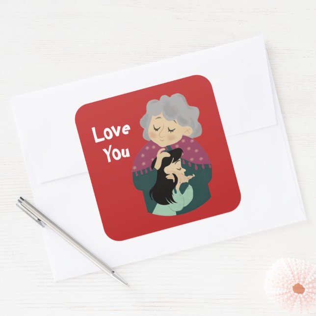 Quadrado Adesivo de Amor (Envelope)