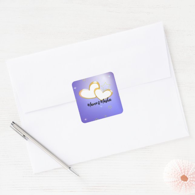 Quadrado Adesivo de amor eterno (Envelope)
