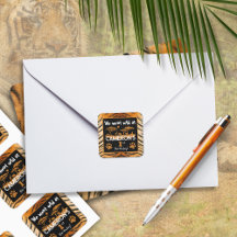 Adesivo de Aniversário de Tigre de Impressão de An