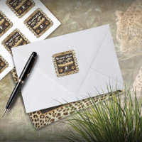Adesivo de Aniversário Estampa de Leopardo
