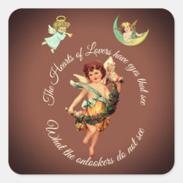QUADRADO ADESIVO DE ANJO CUPIDO | DECORATIVO ESTÉTICO VINTA