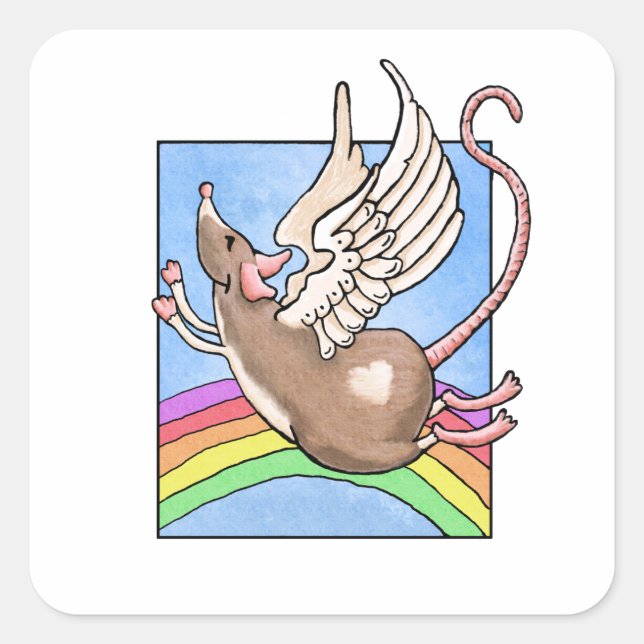 Quadrado Adesivo de Anjo Rato (Frente)