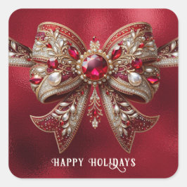 Quadrado Adesivo de Arco vermelho