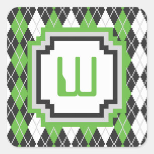 Quadrado Adesivo de Argyle Retroativo