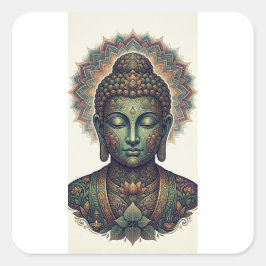 Quadrado Adesivo de Arte Antiga Bammi Lipi - Raja Asoka Dha