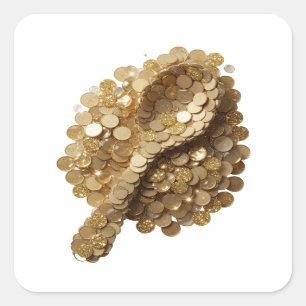 Quadrado Adesivo de artesanato GEMS OF ABUNDANCE dourado e